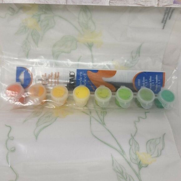 TATOUAGE DECORATIVE TRANSFER DESIGNS CAROLYN YOVAN YELLOW FLOWER PAINT 10" X 26" - Picture 5 of 6